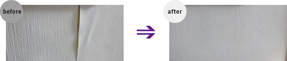 壁紙（クロス）のめくれ修繕｜before → after